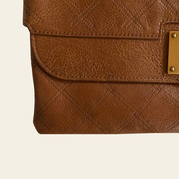 Marc Jacobs Quilted Brown Envelope Clutch Bag - Picture 8 of 10